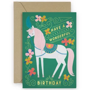 Circus Horse Birthday Greetings Card by Mifkins