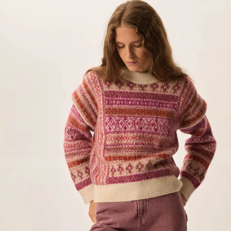 Coco Sweater in Loup Jacquard by Des Petits Hauts