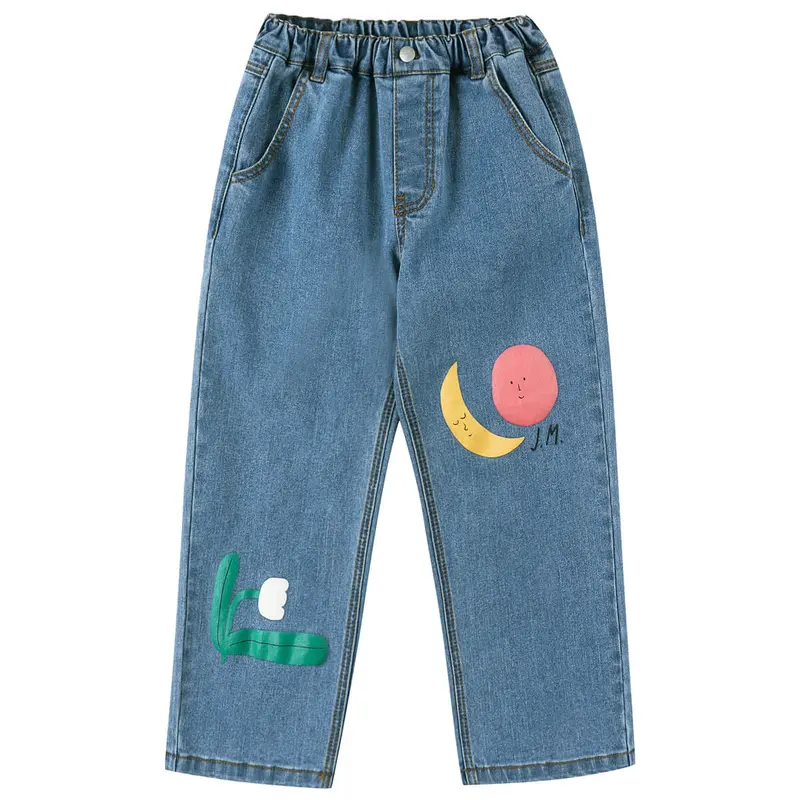 Coloured Nature Denim Pants in Blue by Jelly Mallow
