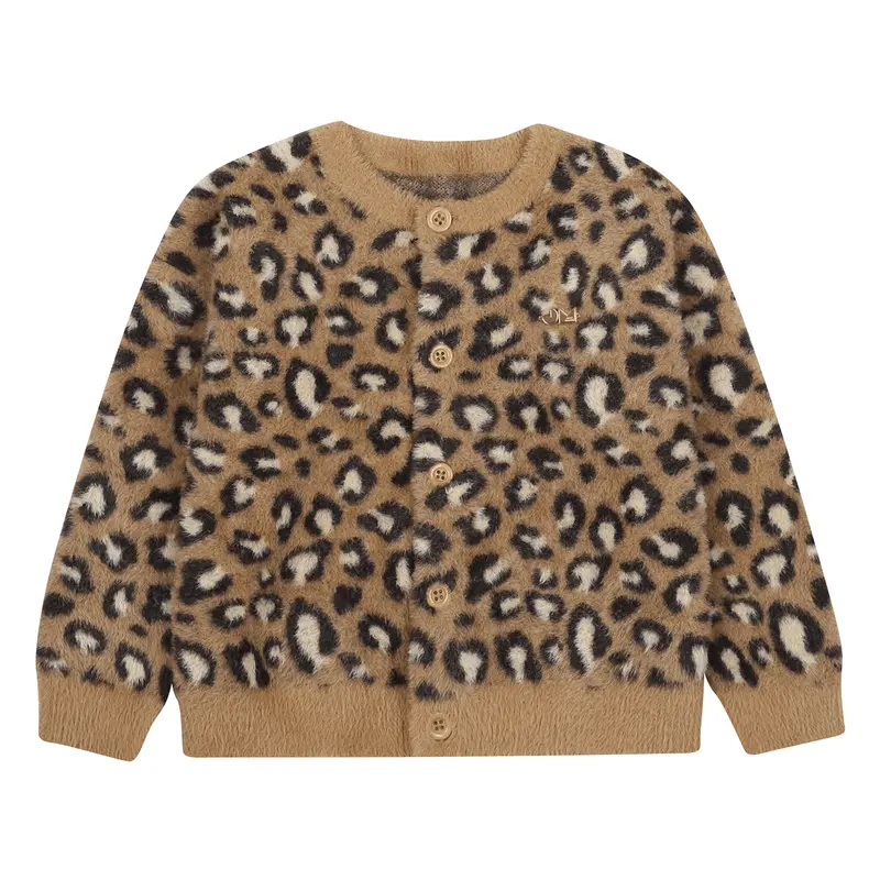 Cozy Leopard Cardigan in Brown by Jelly Mallow