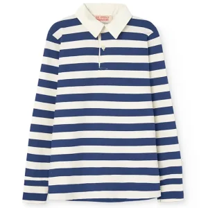 Eel Kid Polo Shirt in Navy by The Animals Observatory