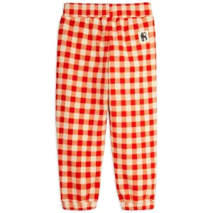 Gingham AOP Fleece Trousers by Mini Rodini