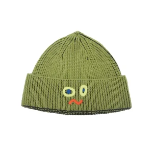 Glow in the Dark Catchy Face Beanie in Kiwi Green by Jelly Mallow