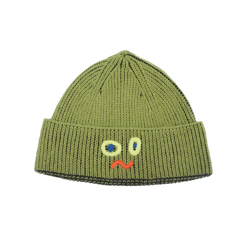 Glow in the Dark Catchy Face Beanie in Kiwi Green by Jelly Mallow