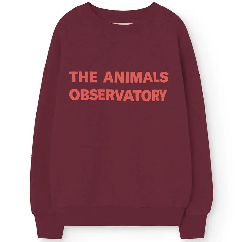 Leo Kid Sweatshirt in Browned Garnet by The Animals Observatory