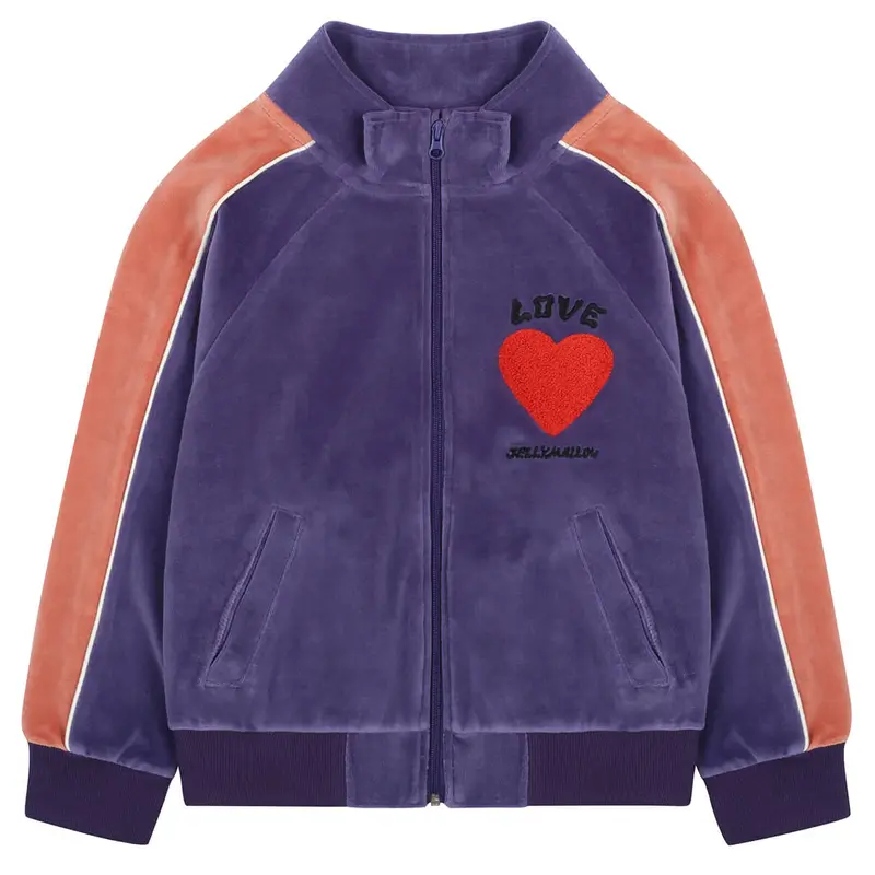 Love Velour Zip Up Jacket in Purple by Jelly Mallow