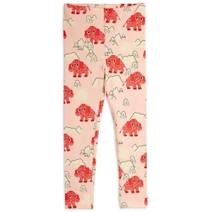 Mammoth AOP Leggings in Pink by Mini Rodini
