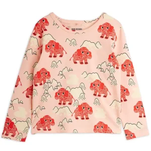 Mammoth Long Sleeve Tee in Pink by Mini Rodini