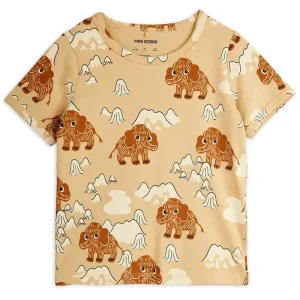 Mammoth Tee in Beige by Mini Rodini