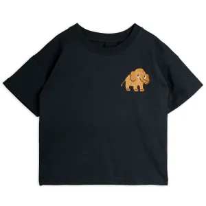 Mammoth Tee in Black by Mini Rodini