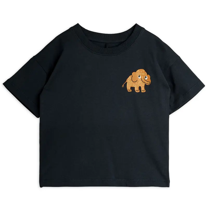 Mammoth Tee in Black by Mini Rodini