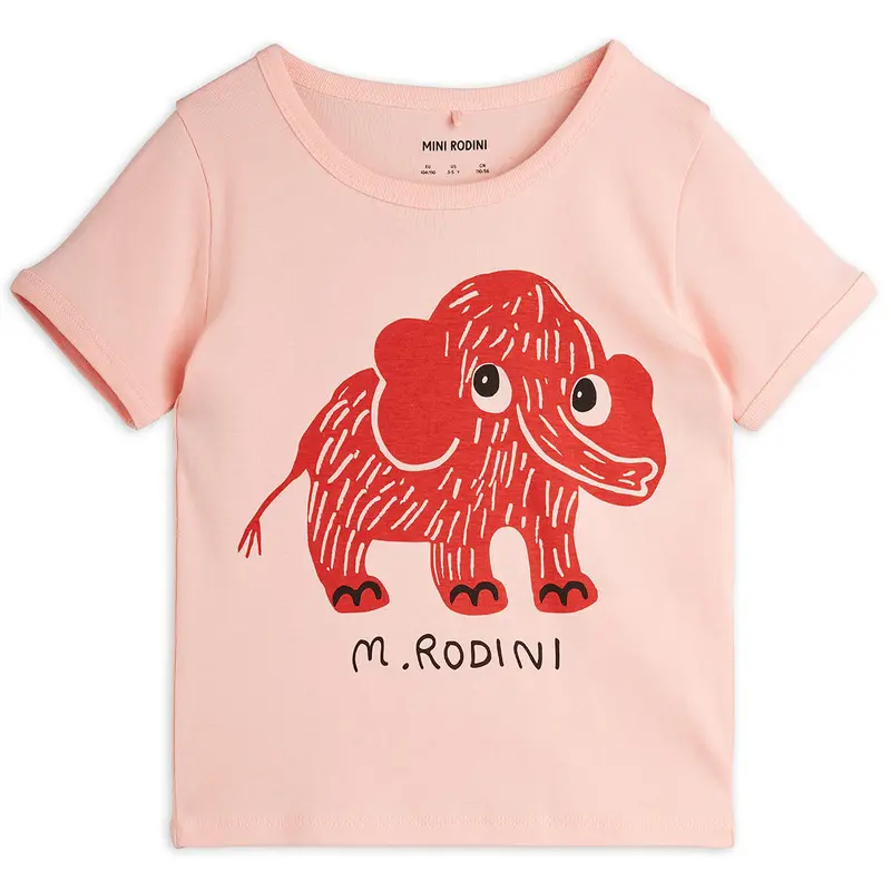 Mammoth Tee in Pink by Mini Rodini