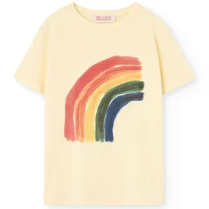 Rooster Kids T Shirt in Flan Yellow by The Animals Observatory