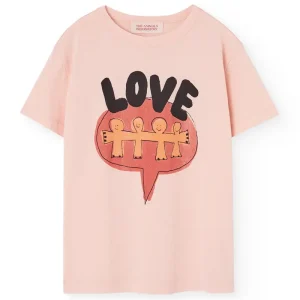 Rooster Kids T Shirt in Soft Coral by The Animals Observatory