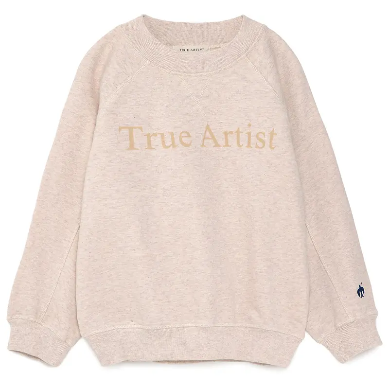 Sweatshirt n01 in Melange Cream by True Artist