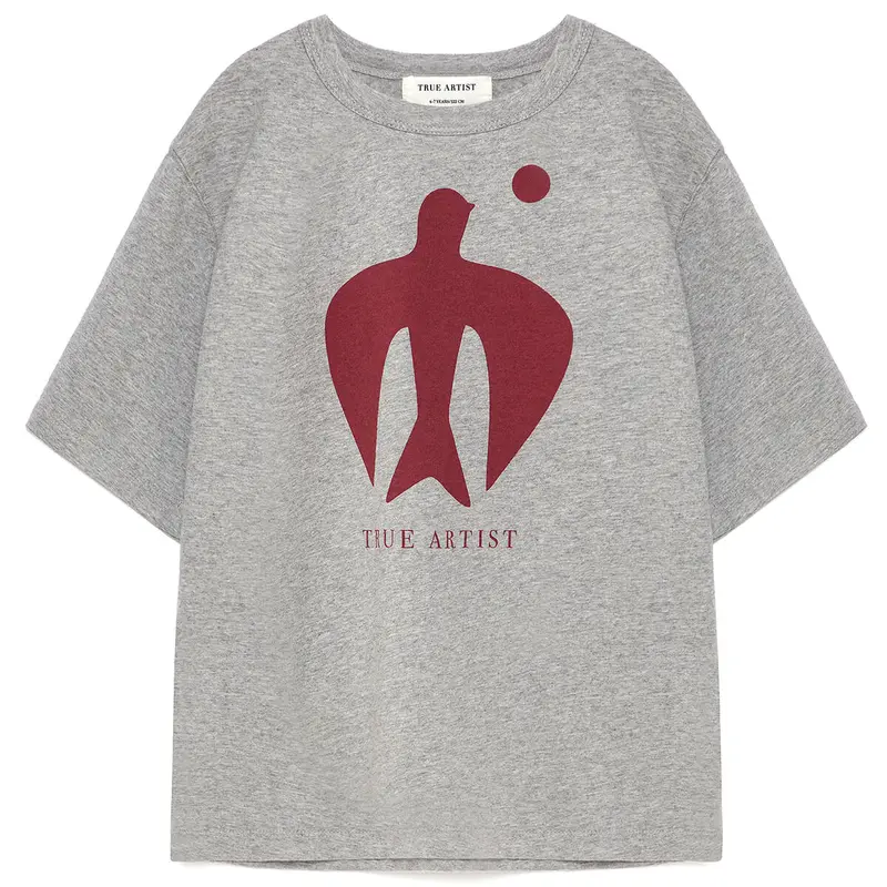 T-shirt n05 in Melange Grey by True Artist