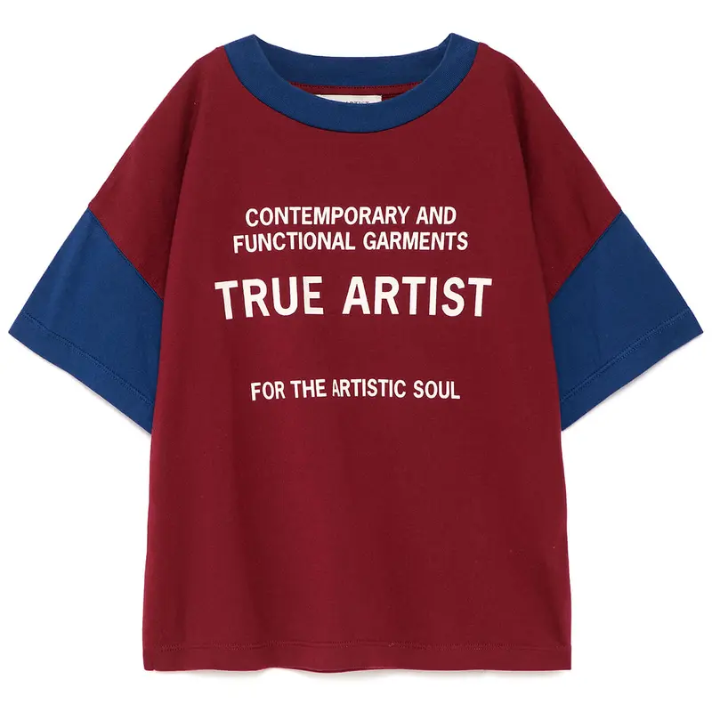 T-shirt n18 in Burgundy Red by True Artist