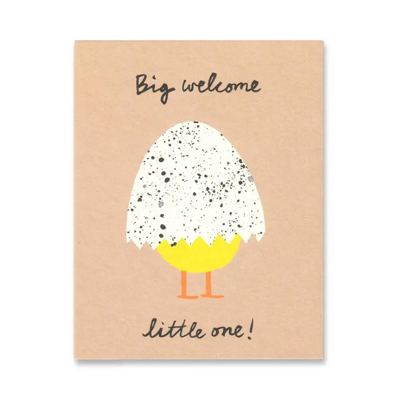 Big Welcome Mini Greetings Card by Lisa Jones Studio