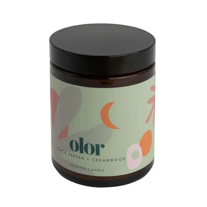 Black Pepper & Cedarwood Jar Candle by Olor