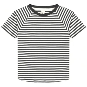 Crewneck Tee in Nearly Black / Off White by Gray Label
