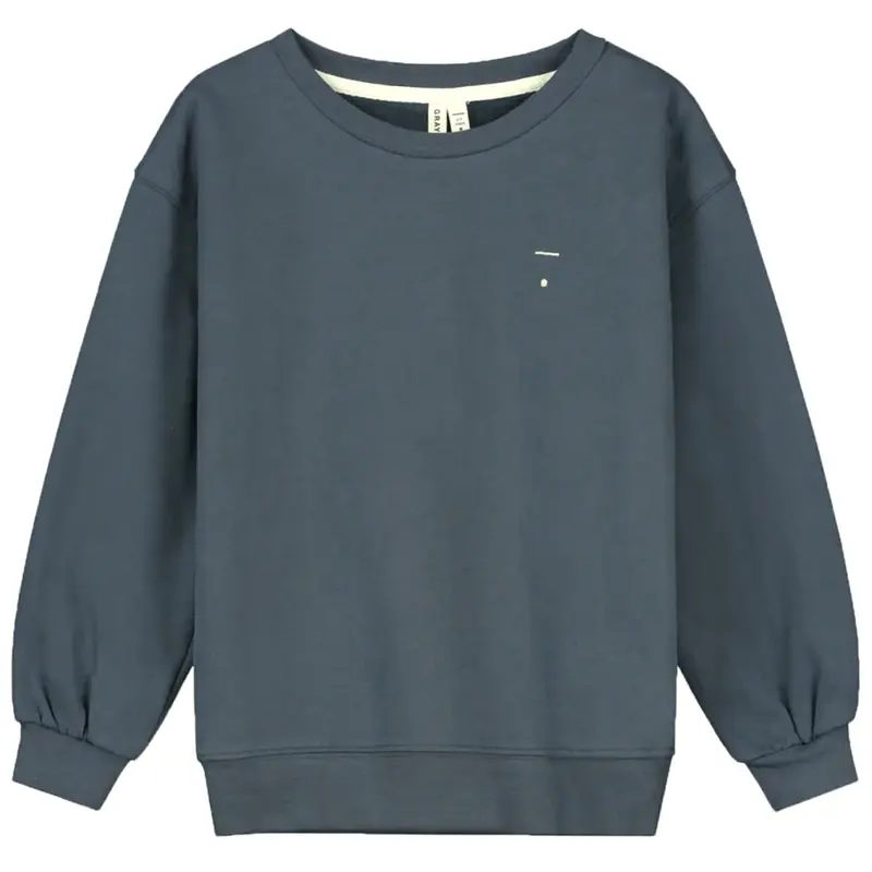 Dropped Shoulder Sweatshirt in Blue Grey by Gray Label
