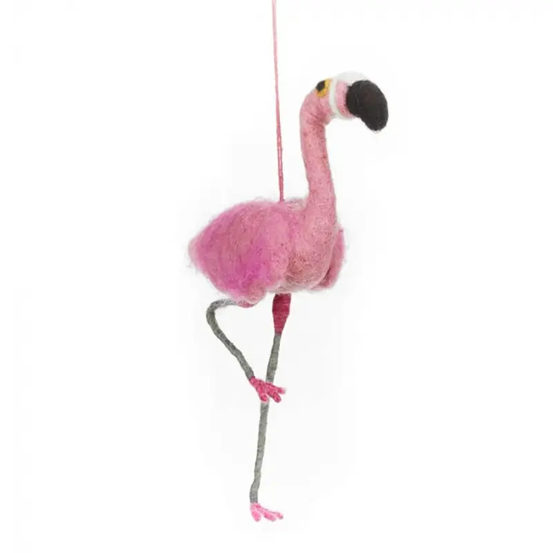 Frankie Flamingo Hanging Decoration by Felt So Good