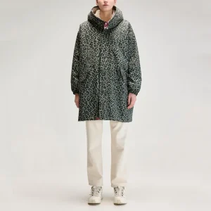 Laos Hooded Parka in Leopard by Bellerose