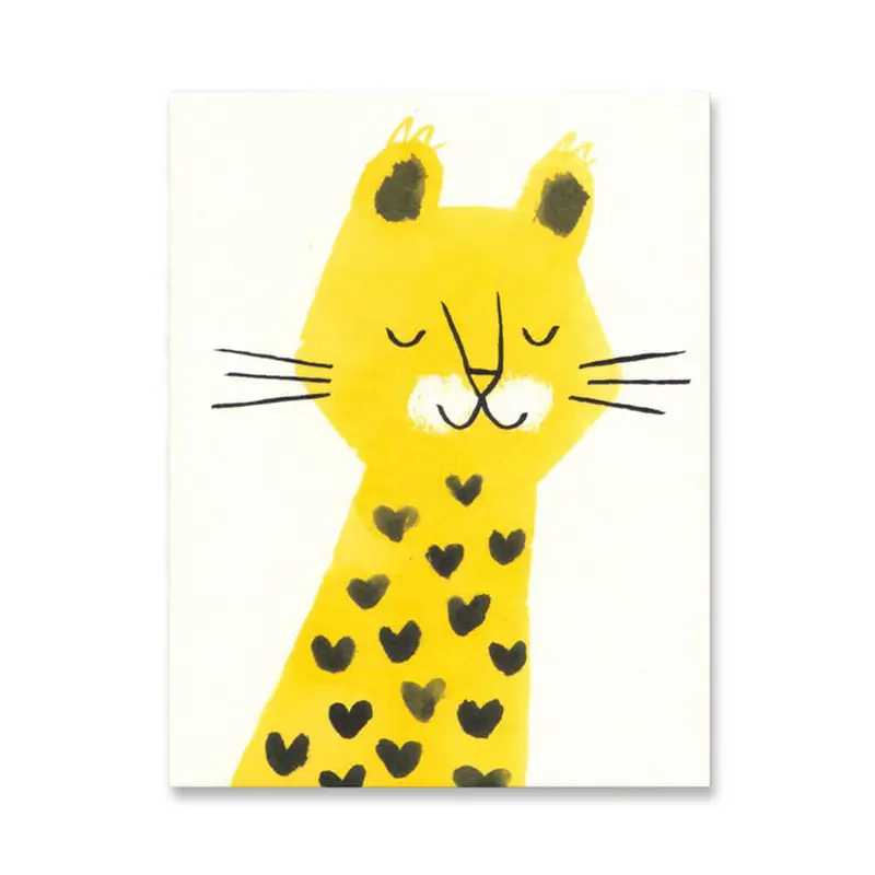 Leopard Mini Greetings Card by Lisa Jones Studio