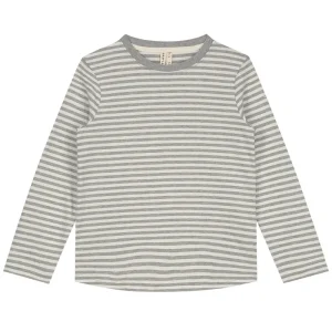 Long Sleeve Tee in Grey Melange / Cream by Gray Label
