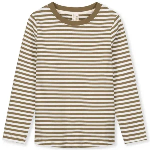 Long Sleeve Tee in Woody / Cream by Gray Label