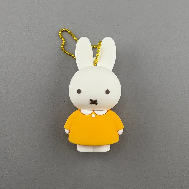 Miffy Rubber Keyring 2.0 in Orange by Miffy Japan