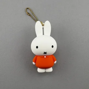 Miffy Rubber Keyring in Orange by Miffy Japan