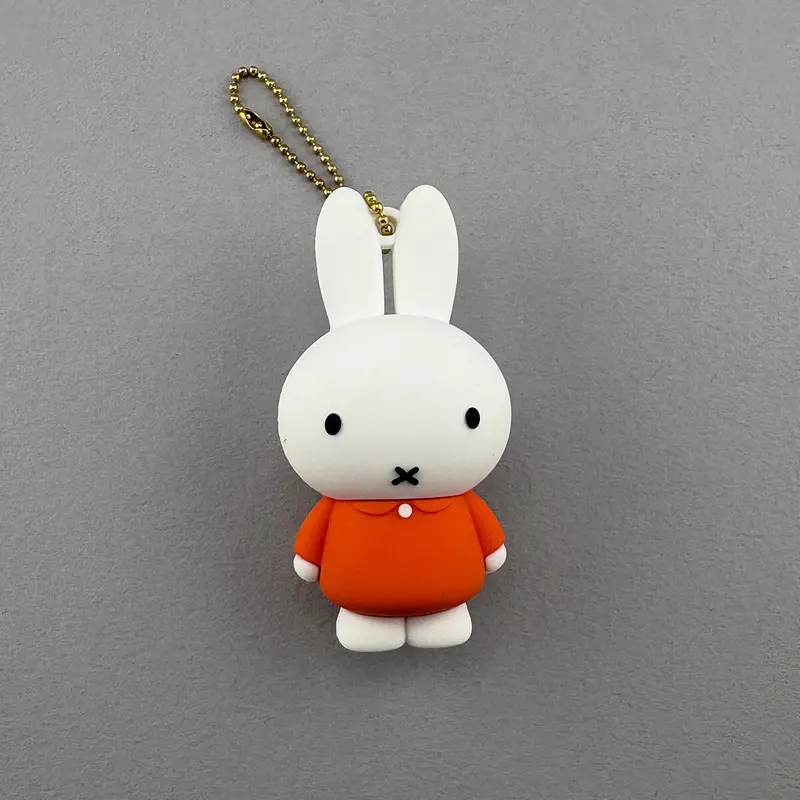 Miffy Rubber Keyring in Orange by Miffy Japan