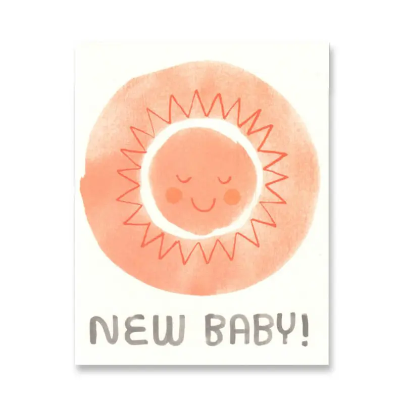 New Baby Mini Greetings Card by Lisa Jones Studio