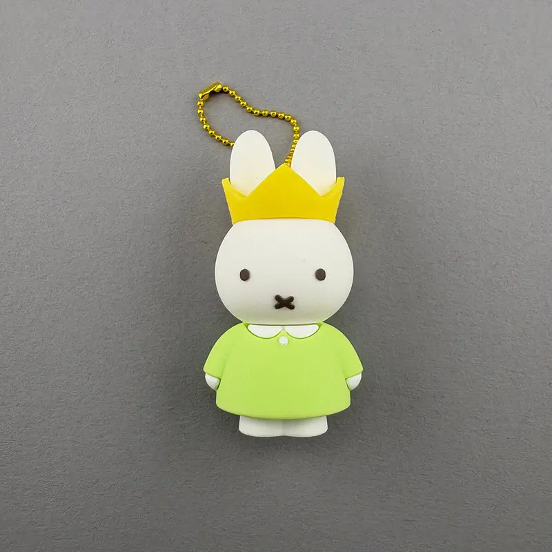 Queen Miffy Rubber Keyring 2.0 in Green by Miffy Japan