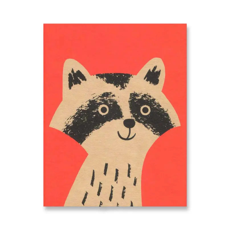 Raccoon Mini Greetings Card by Lisa Jones Studio