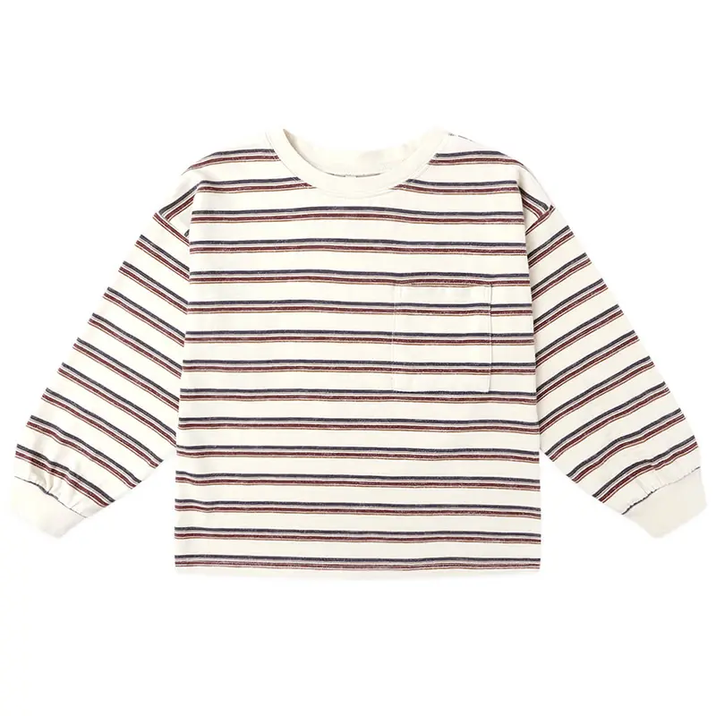 Relaxed Long Sleeve Tee in Vintage Stripe by Rylee & Cru