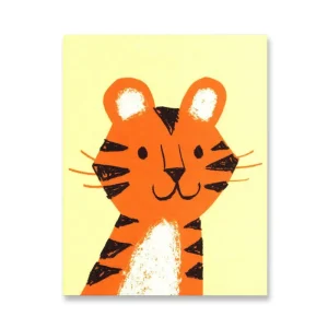 Tiger Mini Greetings Card by Lisa Jones Studio