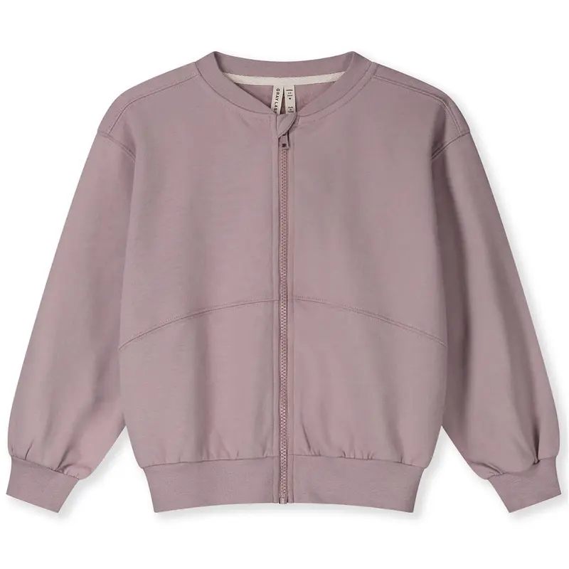 Zipped Bomber Sweatshirt in Berry by Gray Label
