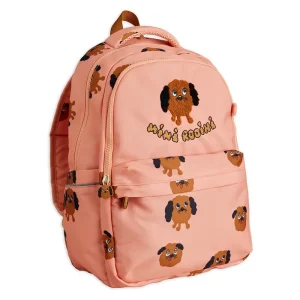 Doggies AOP School Backpack in Pink by Mini Rodini