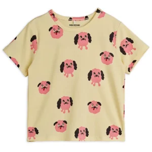 Doggies AOP Tee in Yellow by Mini Rodini