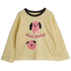 Doggies Long Sleeve Tee in Yellow by Mini Rodini