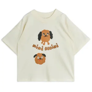 Doggies Tee in Off White by Mini Rodini