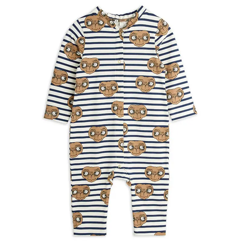 E.T. Stripe AOP Baby Jumpsuit by Mini Rodini