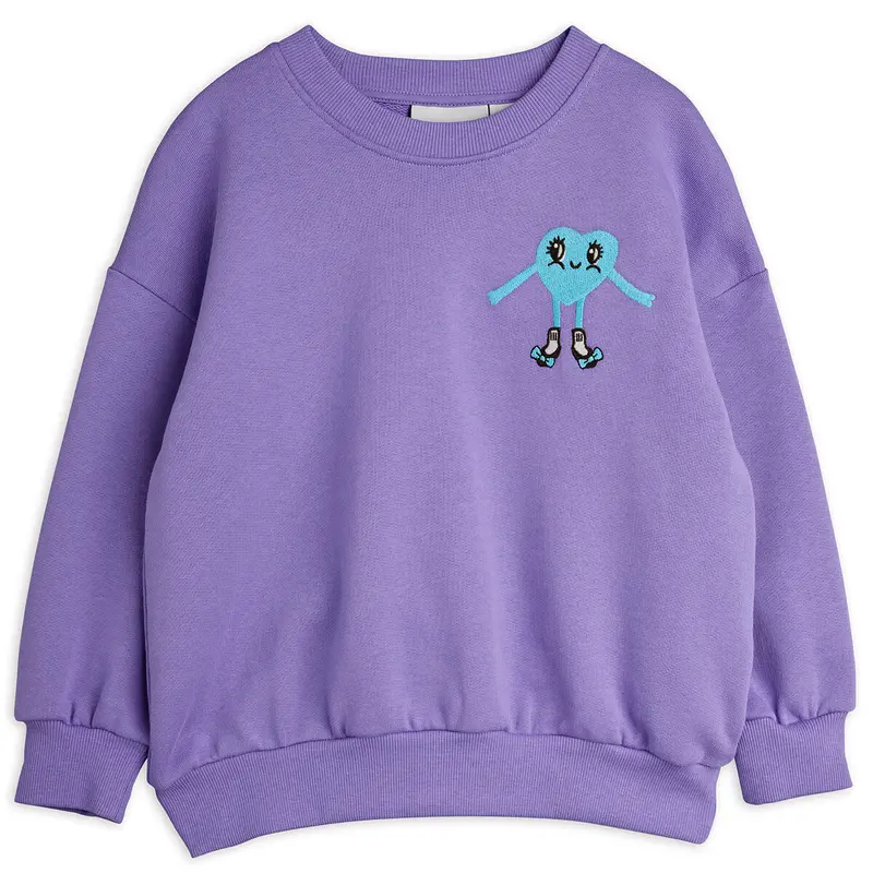 Heart In Shoes Embroidered Sweatshirt by Mini Rodini