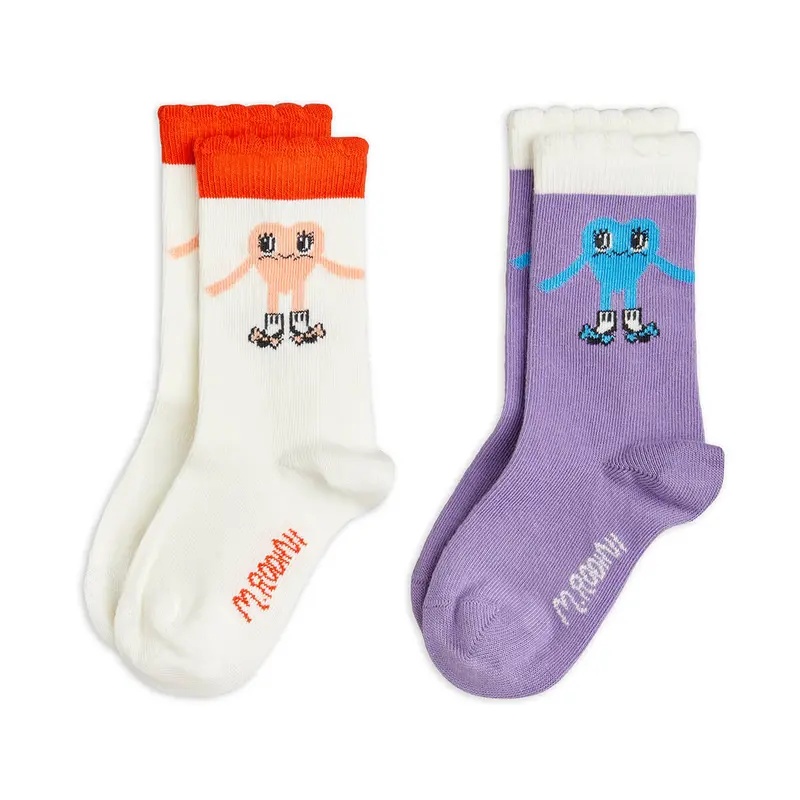 Heart In Shoes Socks (2 Pack) by Mini Rodini