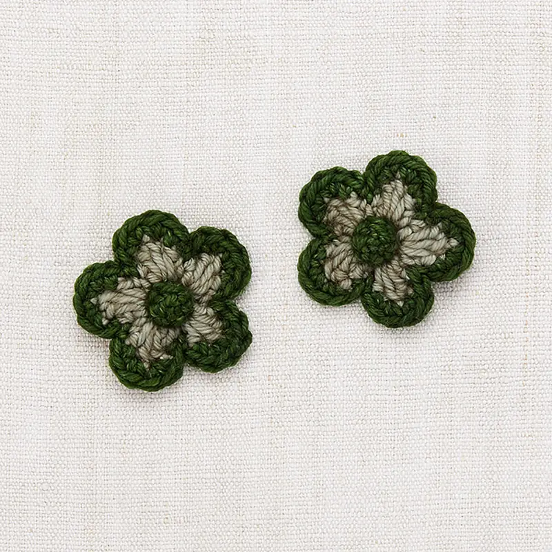 Medium Flower Clip Set in Seal Gray by Misha & Puff