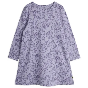 Mini Leopard AOP Dress in Purple by Mini Rodini