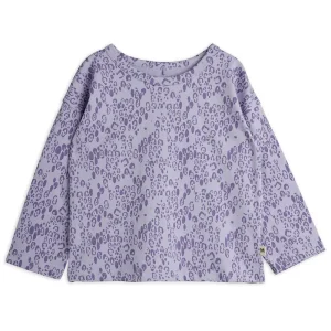 Mini Leopard AOP Long Sleeve Tee in Purple by Mini Rodini