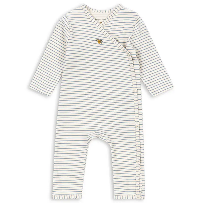Newborn Baby Onesie in Stripe Bluie by Konges Slojd